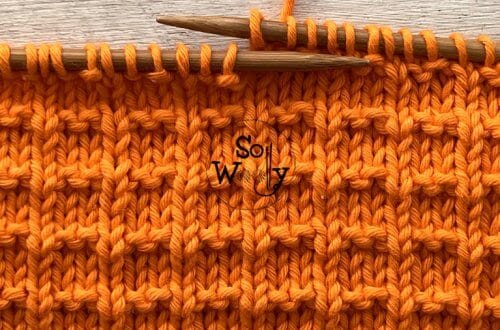 How to knit the Double Andalusian stitch pattern version 2