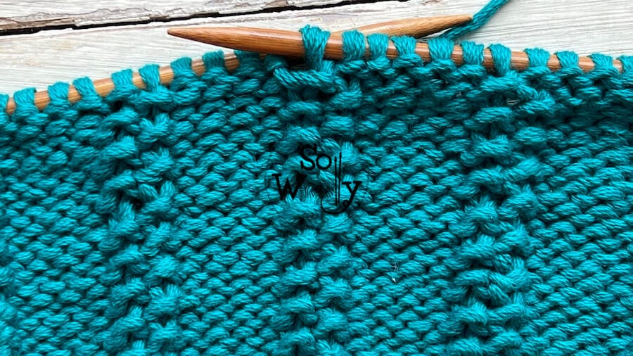 How to knit the Fancy Moss stitch Rib