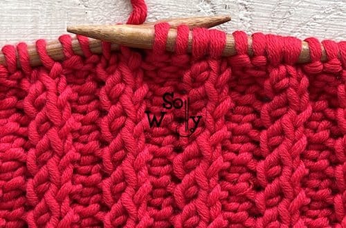 How to knit a One-row stitch pattern for scarves
