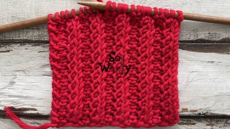 How to knit a One-row stitch for scarves -reversible pattern