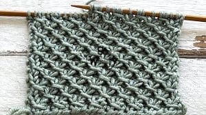 How to knit the Cross stitch pattern step by step