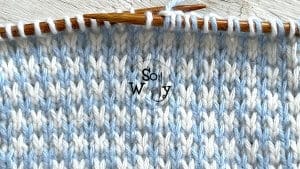How to knit with two colors Bird's Eye stitch pattern