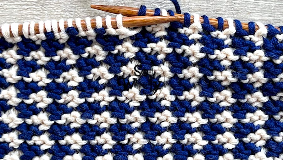 How to knit with two colors Tweed stitch