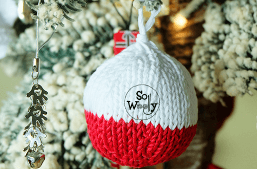 How to knit Christmas Ball Ornaments with straight needles