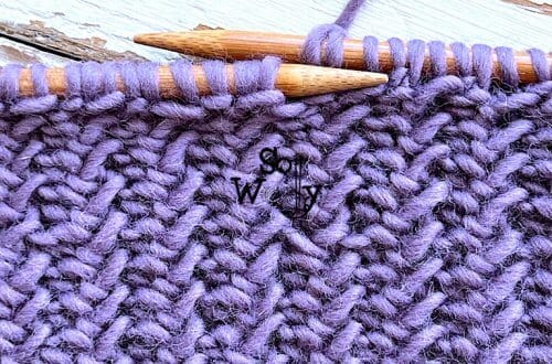How to knit a one row repeat pattern with knit stitches only