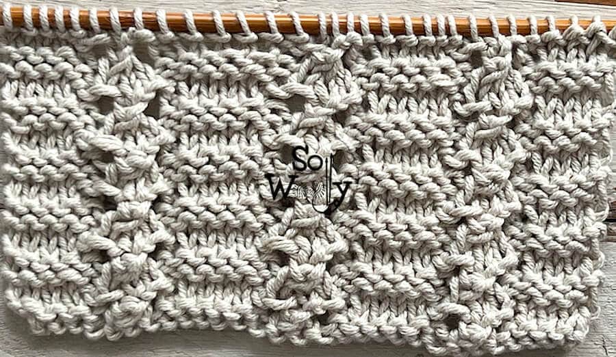 How to knit the adorable Clover stitch in four rows. So Woolly.