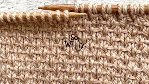How to knit the Woven stitch pattern