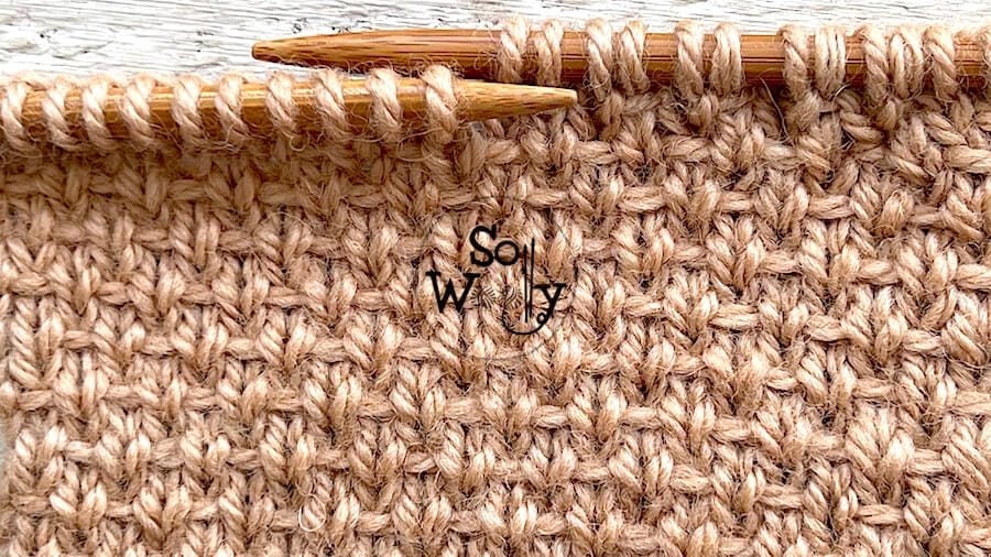 Double Knit Fabric Stitch - Knitting Stitch Dictionary 