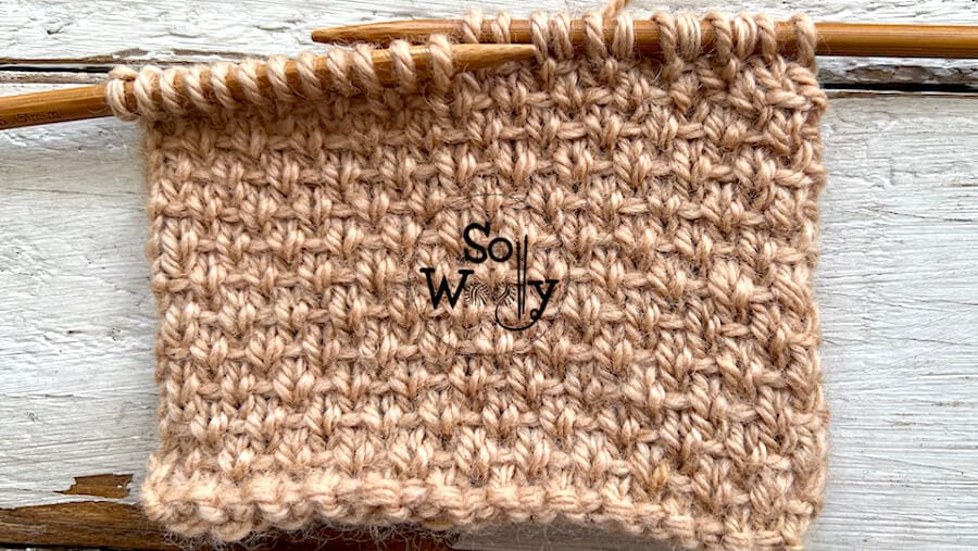 How to knit the Woven stitch pattern (four rows only). So Woolly.