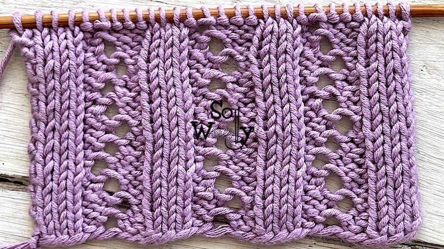 Zig-Zag Lace #2 knitting stitch pattern. So Woolly.