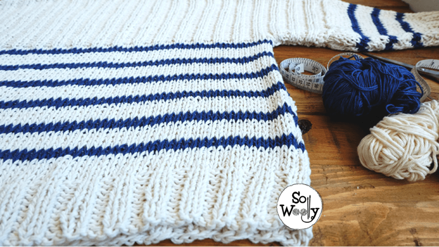 How to knit a Sweater using straight needles. So Woolly.