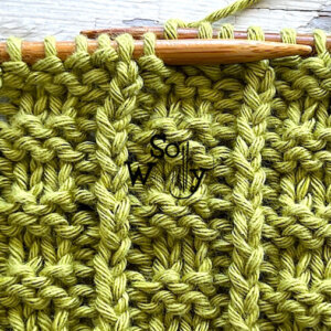 How to knit the Woven stitch pattern (four rows only!!