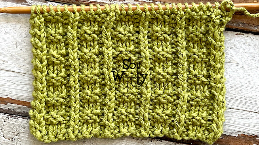 Sailor's Rib stitch reversible knitting pattern. So Woolly.