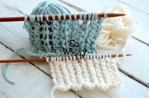 How to knit the Two-row repeat lace stitch pattern