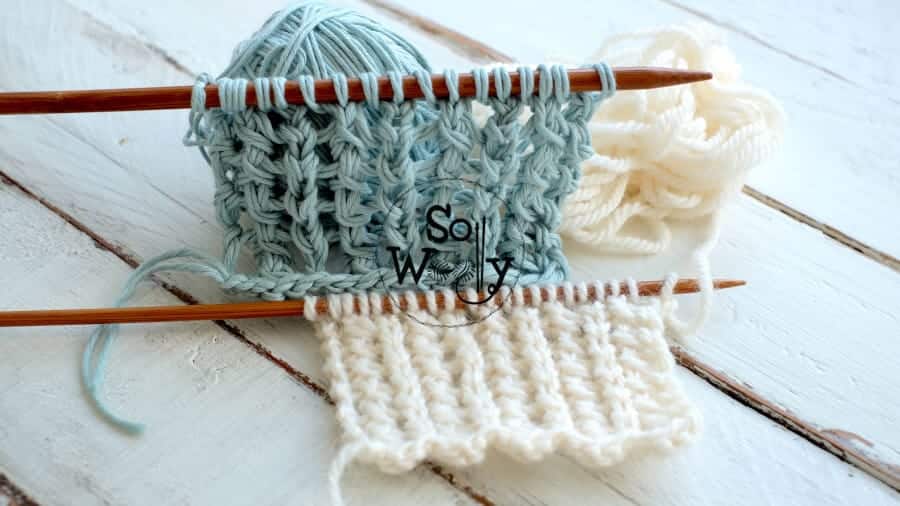 Double Lace Rib Stitch - Knitting Stitch Dictionary 