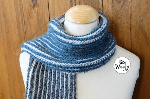 How to knit the two color Brioche stitch (scarf pattern)