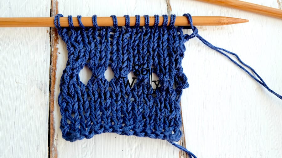 Picot Edge knitting technique step by step