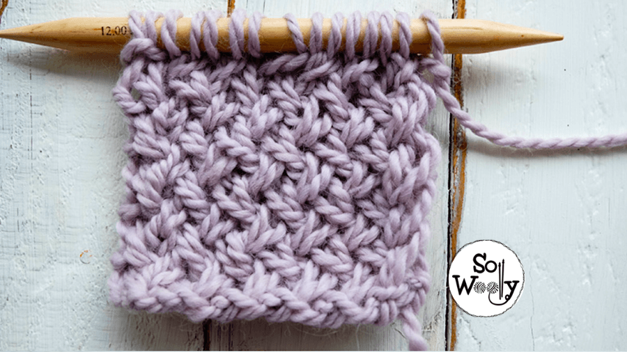 How to knit the Criss Cross stitch pattern (flat and in the round). So Woolly. 
