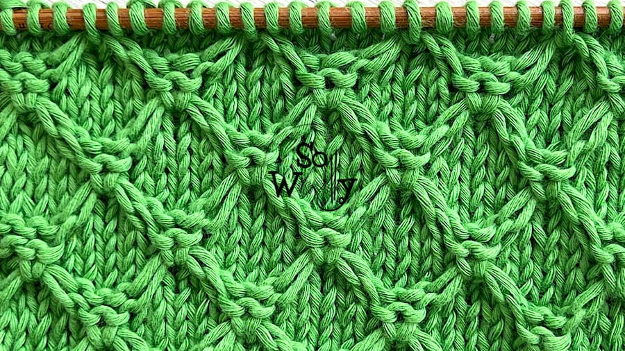 How to knit the 3D Honeycomb stitch pattern and video tutorial