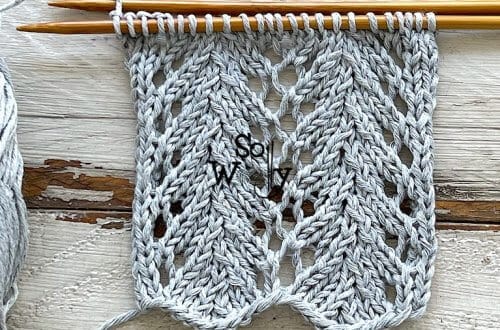 How to knit the Fern Lace stitch pattern
