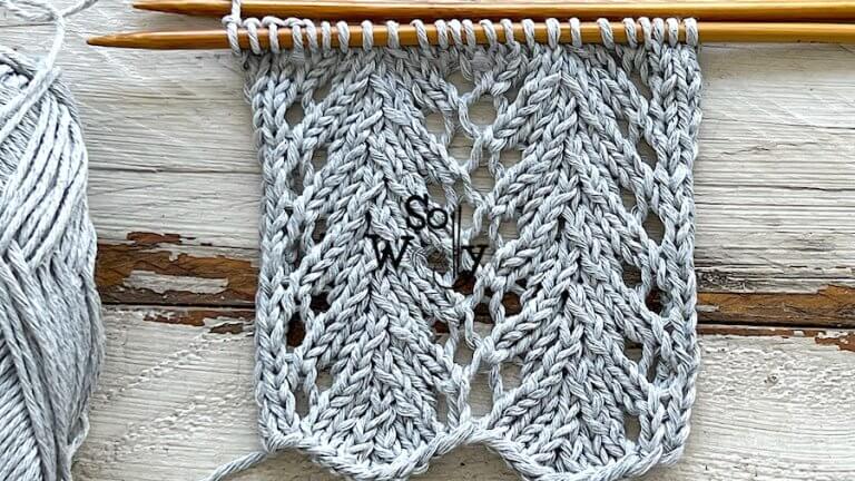 How to knit the Fern Lace stitch pattern (four rows only!)