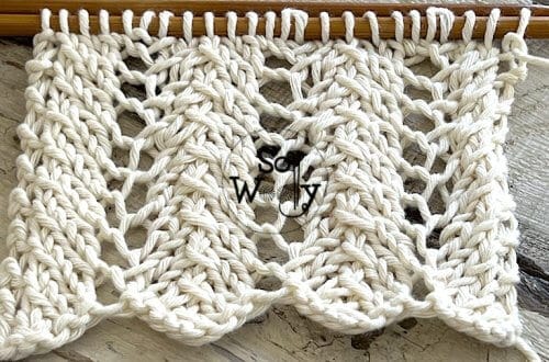 How to knit the Lacy Chevrons stitch pattern two rows only