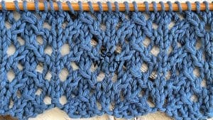 How to knit lace an easy four row repeat stitch pattern