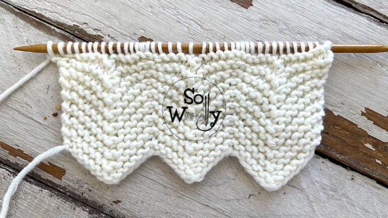 How to knit the one-row repeat Chevron stitch (reversible)