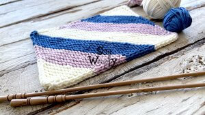 How to knit a square or rectangular blanket