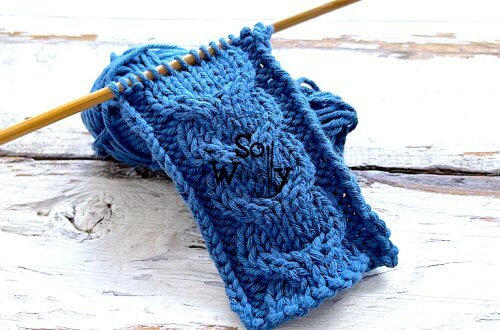 How to knit the Horseshoe Cable stitch pattern