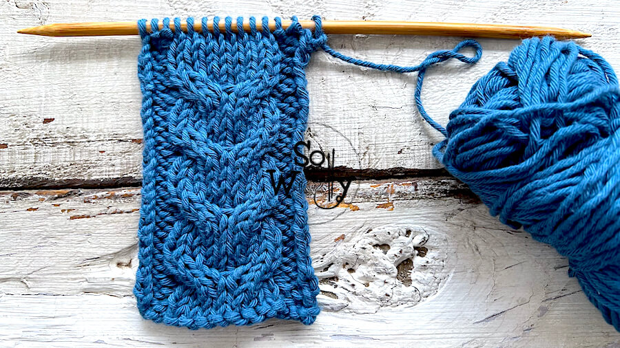 How to knit the Horseshoe Cable written pattern and video tutorial. So Woolly.