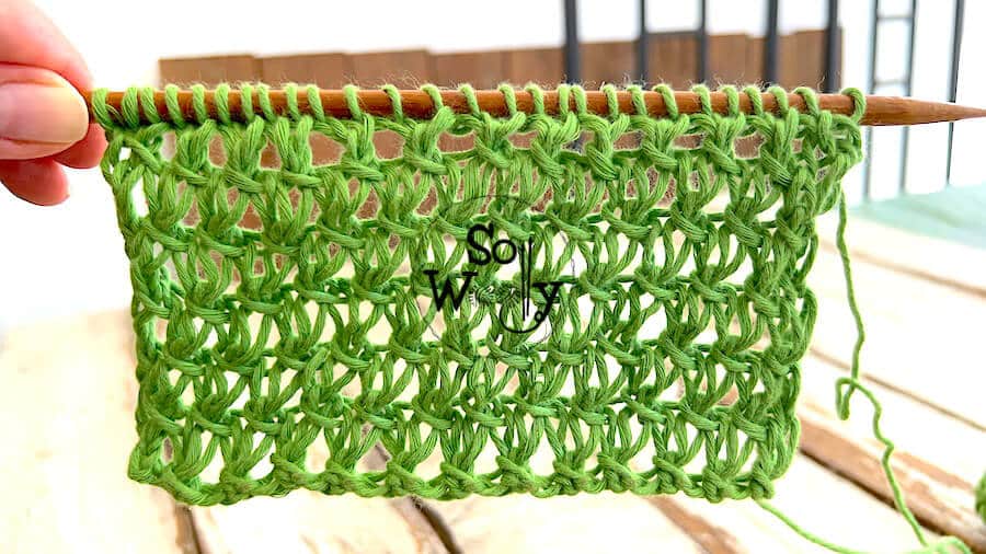 How to knit the Chestnut stitch pattern (4 rows only!) - So Woolly 