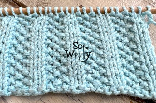 How to knit the Moss Rib stitch two rows only