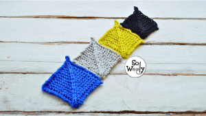 How to knit Mitered Squares for beginners