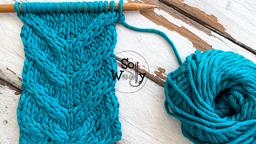 How to knit the Stag Horn Cable stitch pattern