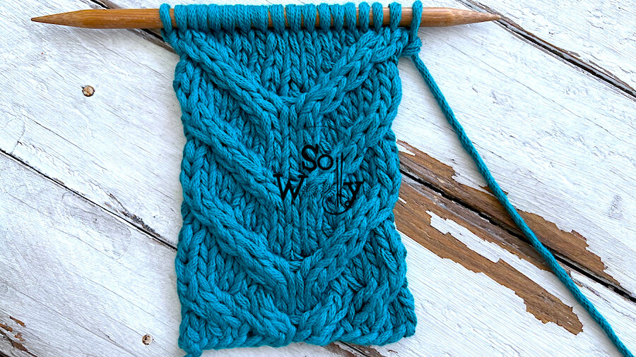 How to knit the Stag Horn Cable stitch: Free written pattern and tutorial. So Woolly.