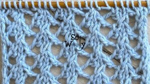 How to knit a Fancy Lace stitch pattern step by step