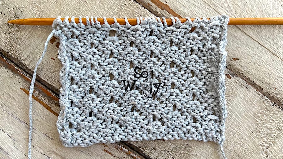 How to knit the Chestnut stitch (wrong side of the work). So Woolly.