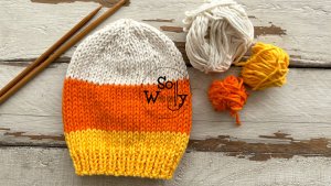 How to knit a Candy Corn Hat for the whole family
