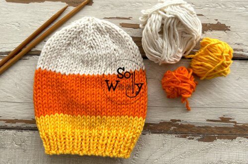 How to knit a Candy Corn Hat for the whole family