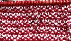 How to knit the Two-Color Half Linen stitch pattern