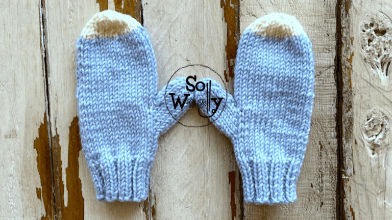 How to knit Easy Mittens for beginners (3 sizes!)