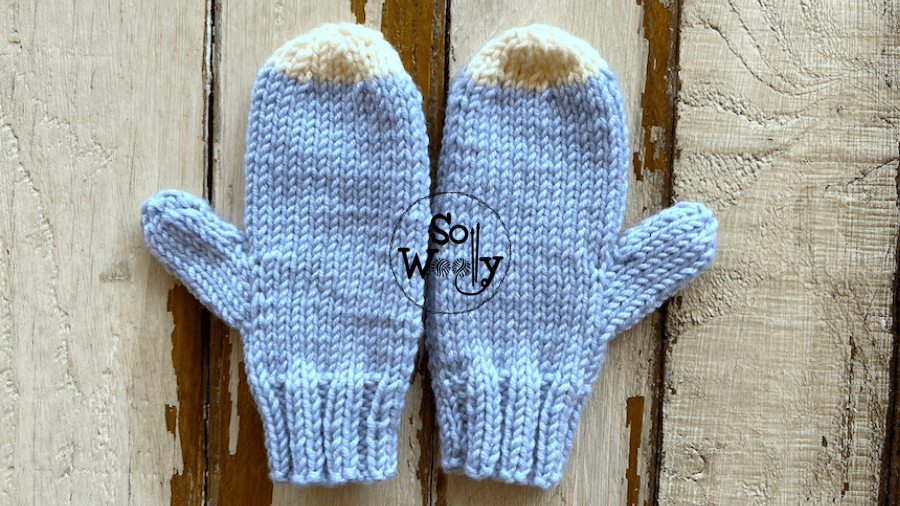 How to knit Mittens for the whole family, step by step. So Woolly.