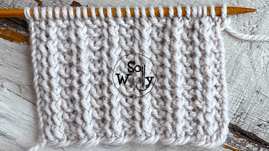 How to knit a super textured two-row repeat stitch pattern. So Woolly