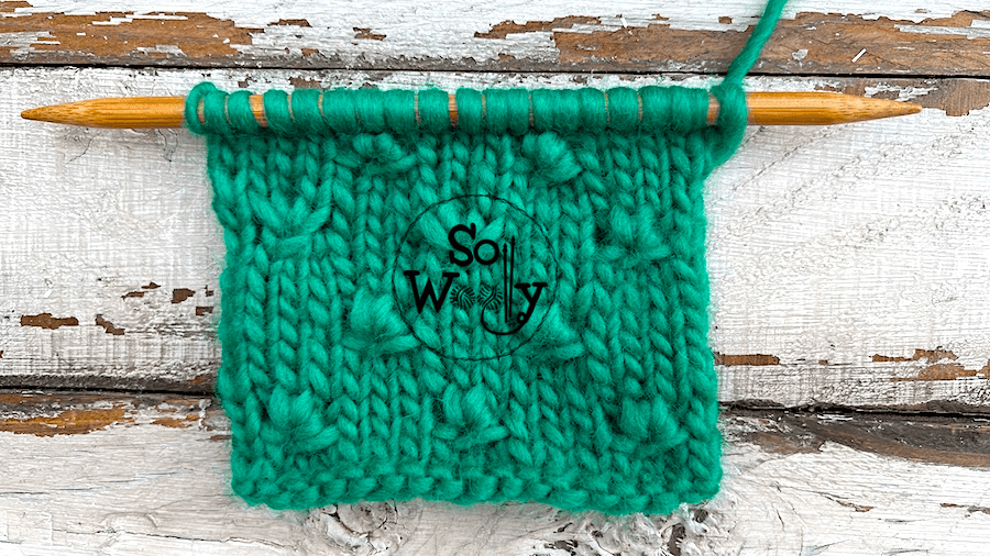 How to knit the Knot stitch (free written instructions and video tutorial). So Woolly.