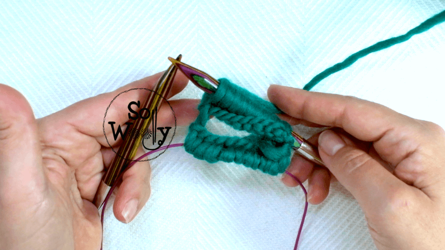 How to knit the Magic Loop step 4. So Woolly.