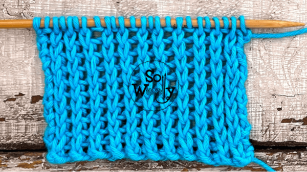 How to Knit a Pretty Lace Stitch (2 row repeat - super easy)