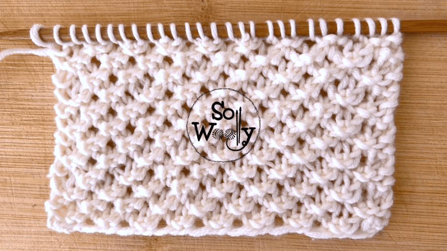 How to Knit the Open Star Stitch Pattern - 4 rows only. So Woolly