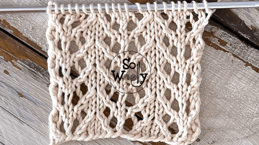 4-row lace stitch pattern