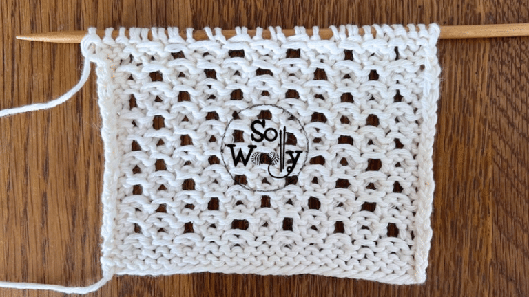 How to Knit the Little Diamonds Lace Stitch + Video (4 rows